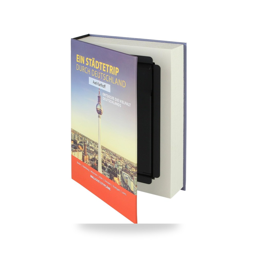 اتش ام اف صندوق نقود امن للكتب 80915 صفحات ورقية 23 × 15 ×
