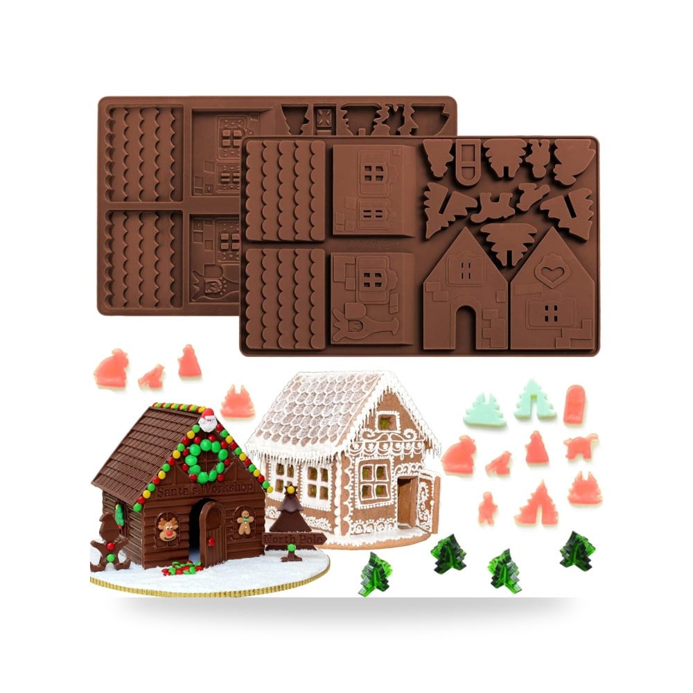 والين صينية خبز الزنجبيل من كريسماس، قوالب سيليكون