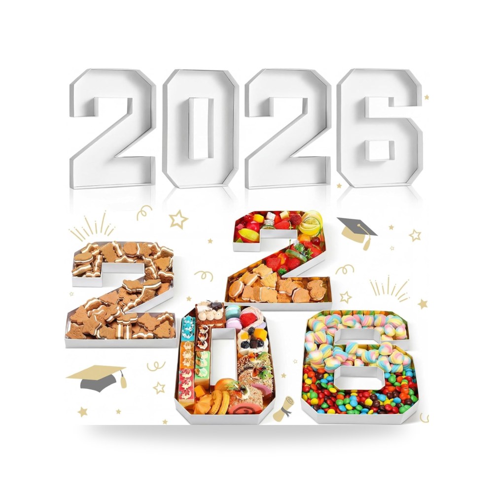 حروف تشاركوتيري للتخرج 2024 من موليوي، صينية من (4 قطعة)