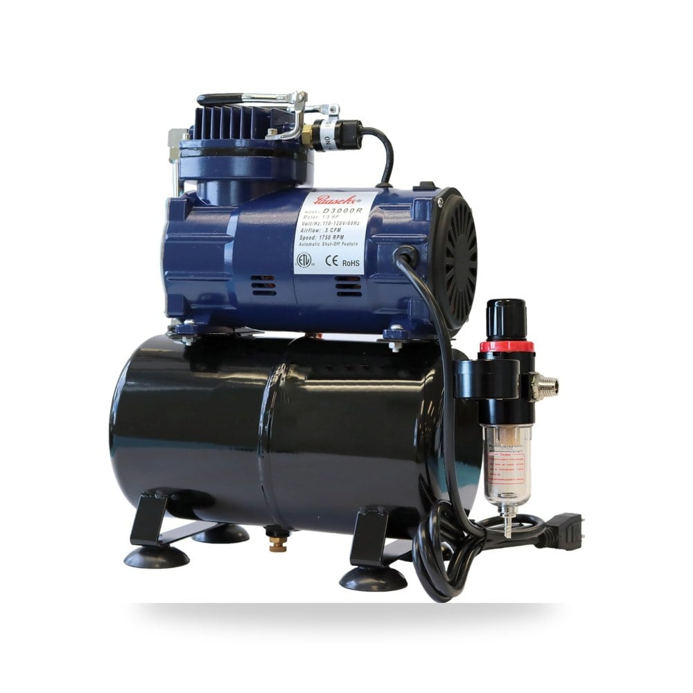 باستشيه ضاغط D3000R 1 - 5 حصان مع خزان ومنظم ومصيدة رطوبة