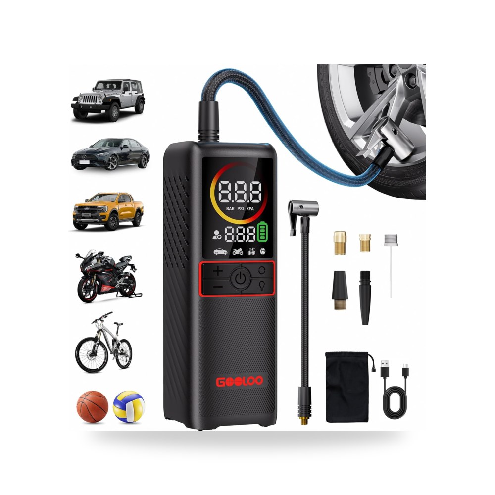 جولو ضاغط هواء محمول لنفخ الاطارات GT160، مضخة هواء محمولة