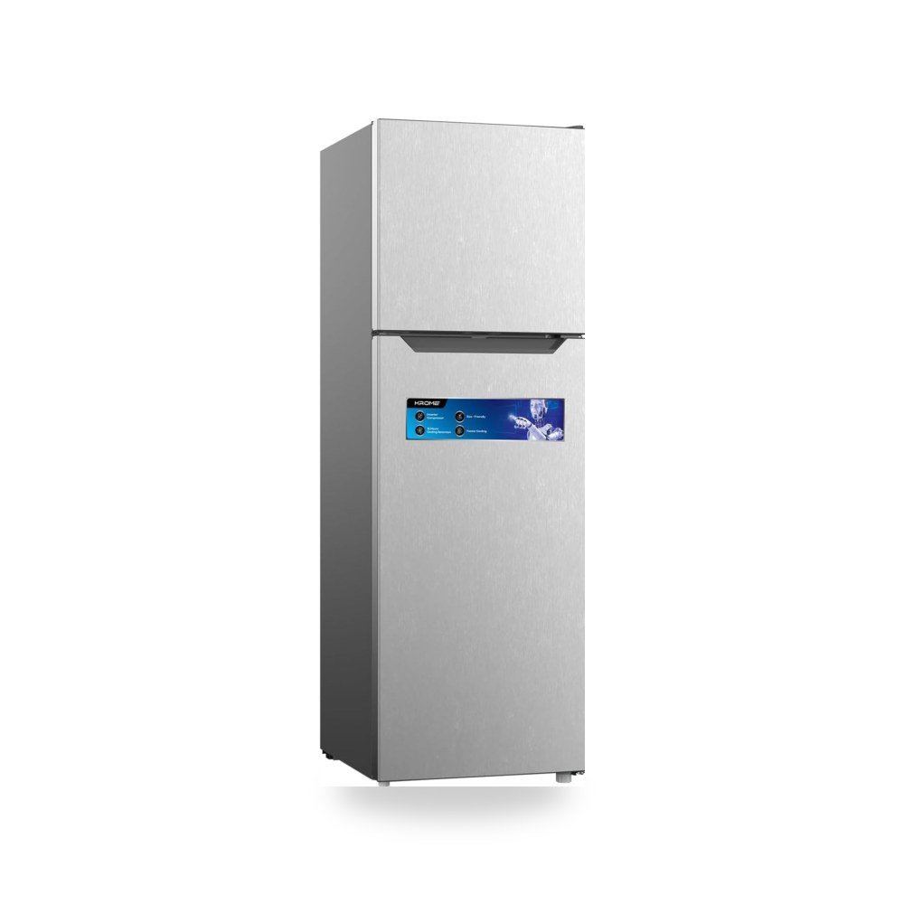 كروم ثلاجة KR-RFF430SSK1 بضاغط عاكس ذكي بدون تجميد متعدد
