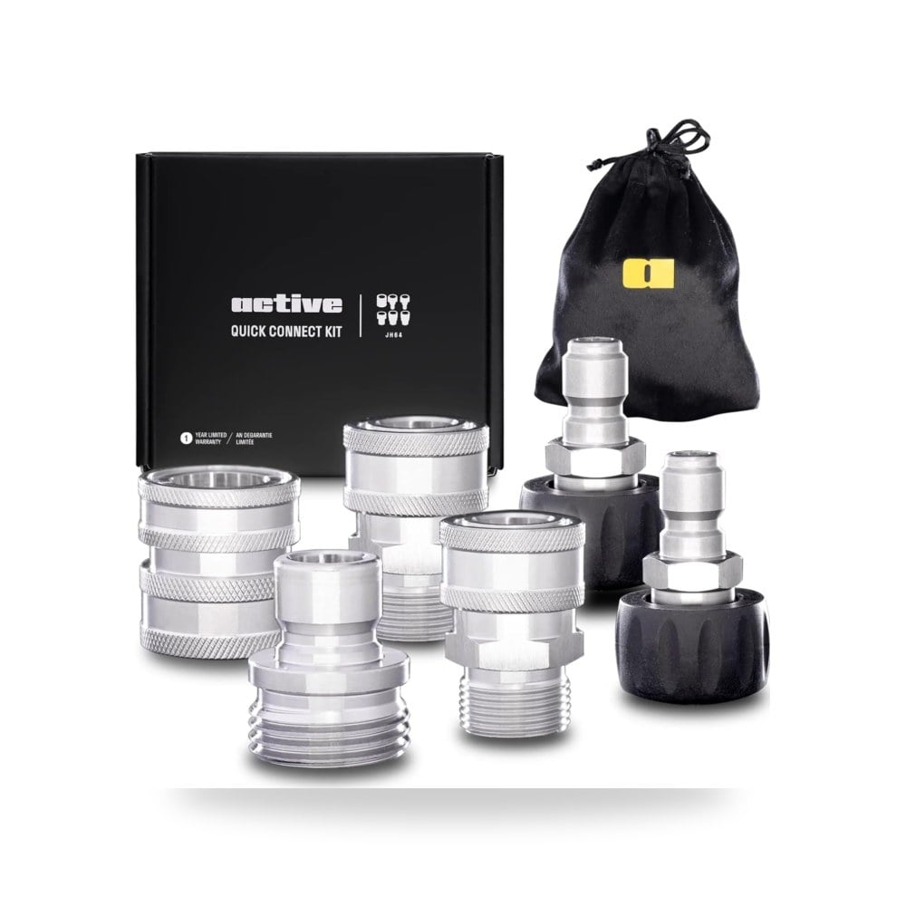 طقم غسالة تعمل بالضغط مم من الستانلس ستيل 304 اكتيف موديل M22-14