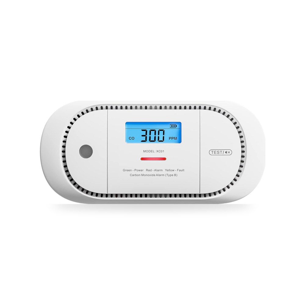اكس-سينس كاشف أول اكسيد الكربون مع شاشة رقمية LCD، كاشف موديل EN50291