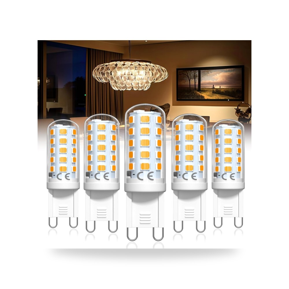 لمبة من برايتارك بتقنية LED بإضاءة أبيض دافئ، عبوة من 5 5 قطع
