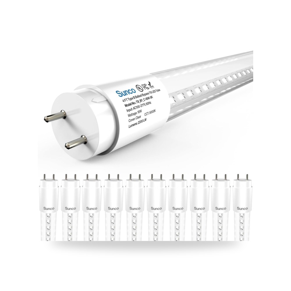 صنكو لايتنغ انبوب اضاءة LED T8 بطول 4 قدم، 18 واط = 40 واط، موديل Single-Ended