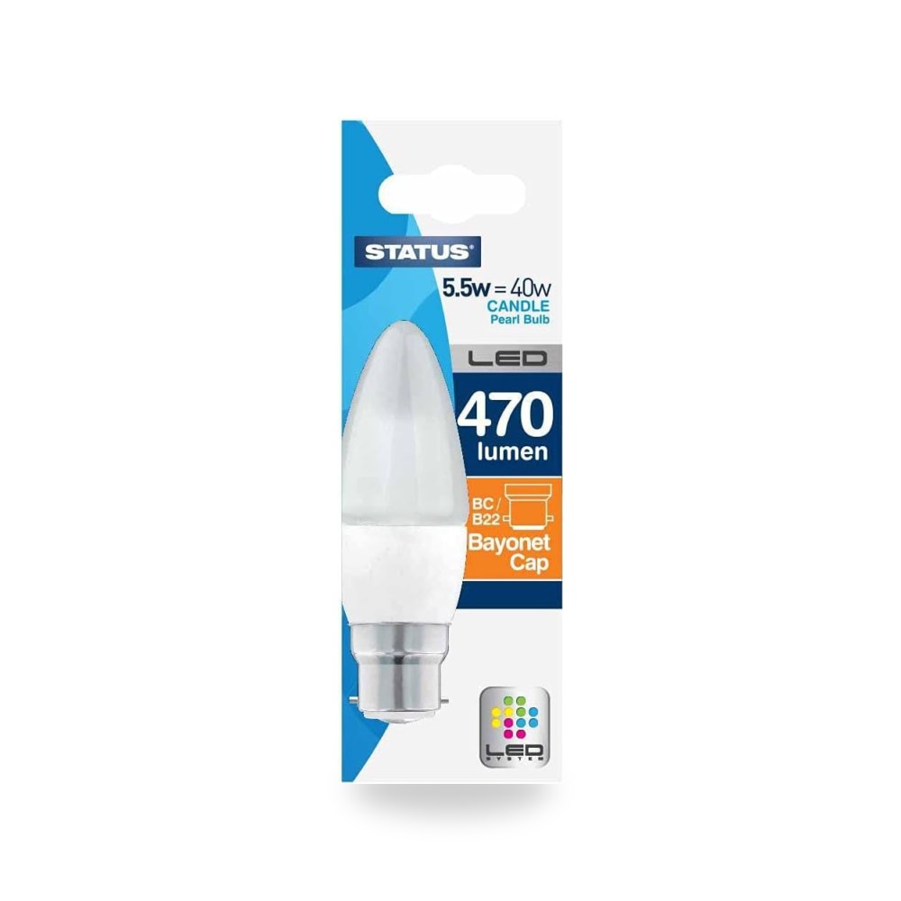 الحالة 5 واط = 40 واط - 470 لومن LED - شمعة - B22 - WW