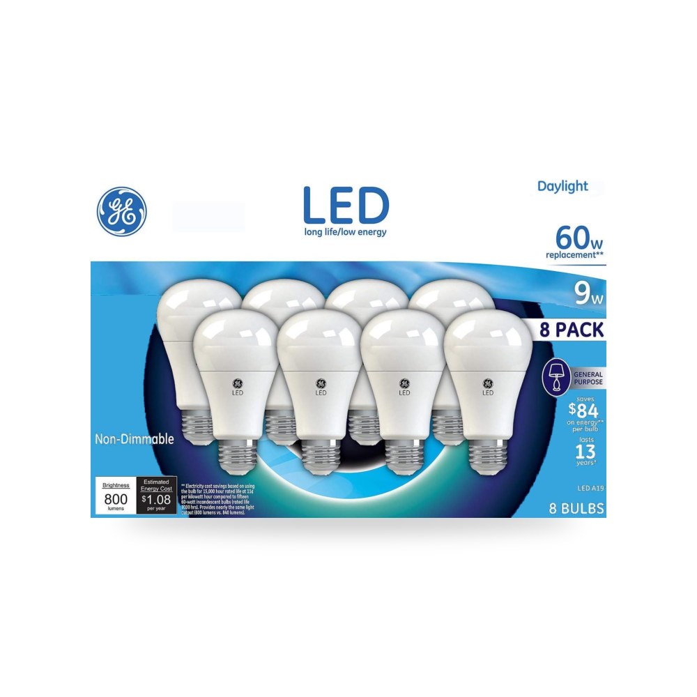 GE مصابيح LED نهارية بديلة 60 واط 60 واط، جي اي
