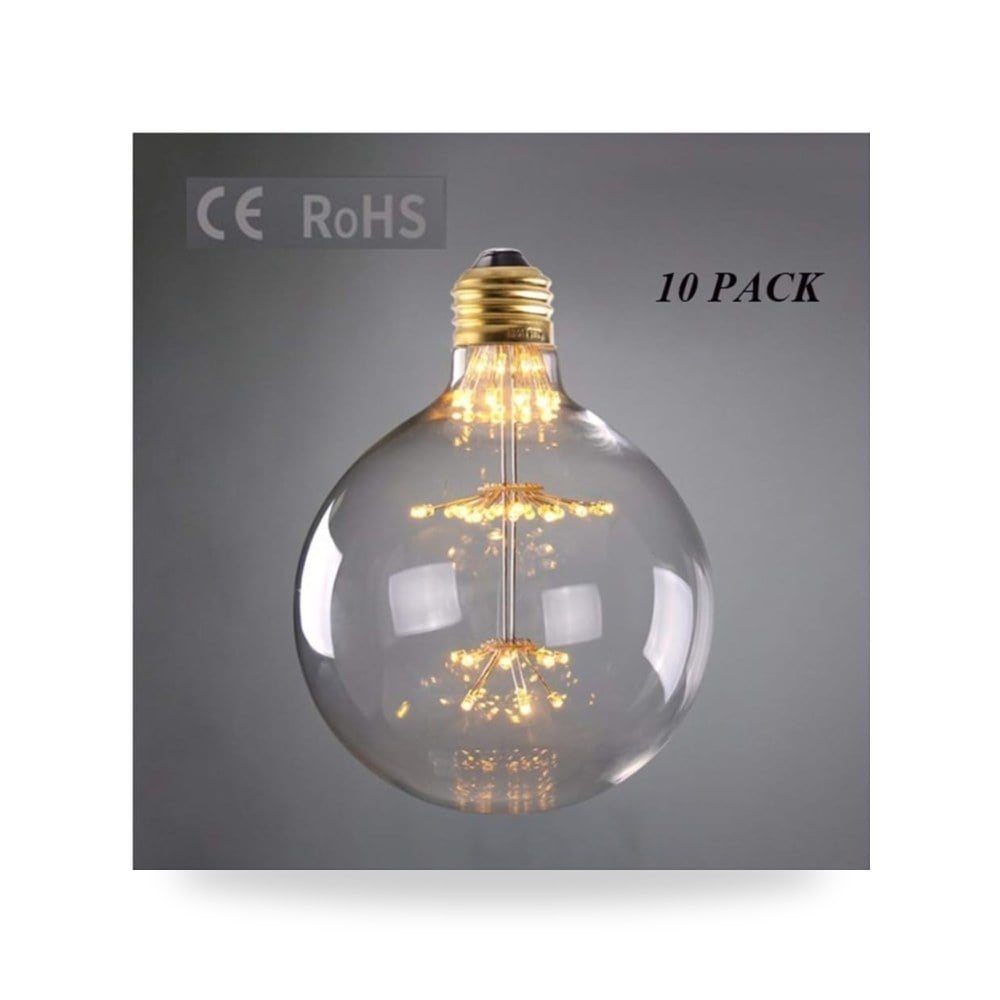 10 مصابيح LED - لمبة مصباح إبداعية بالنجوم ، G125 Edison