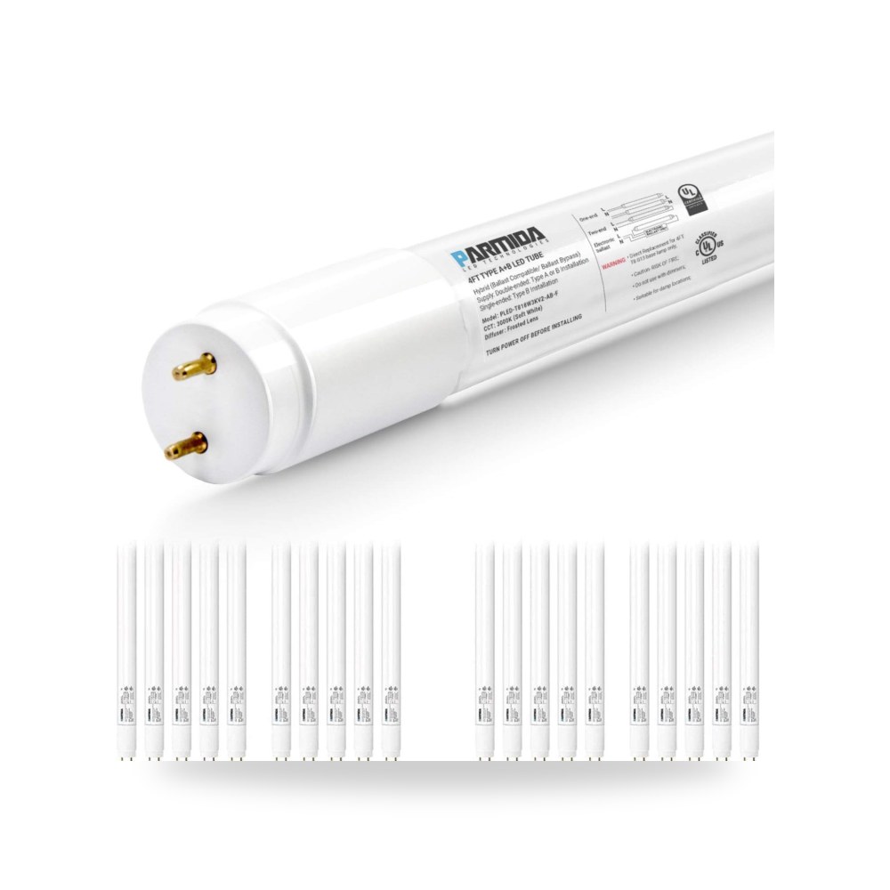 انبوب اضاءة LED T8 هايبرد نوع A+B من بارميدا، 18 واط