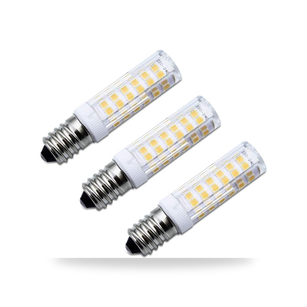 3 عبوات من مصابيح LED E14 للطباخ باضاءة بيضاء دافئة 6 واط