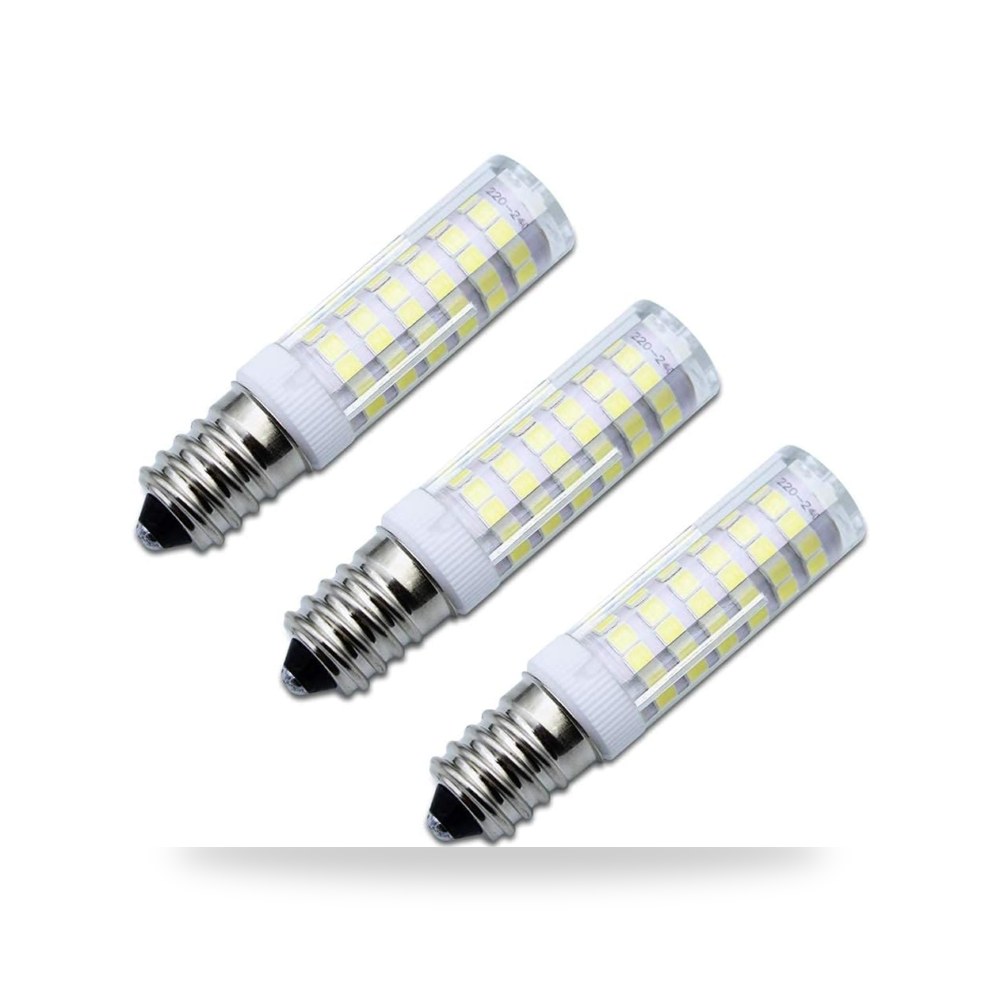 3 عبوات من مصابيح LED E14 للطباخ باضاءة بيضاء باردة 6 واط