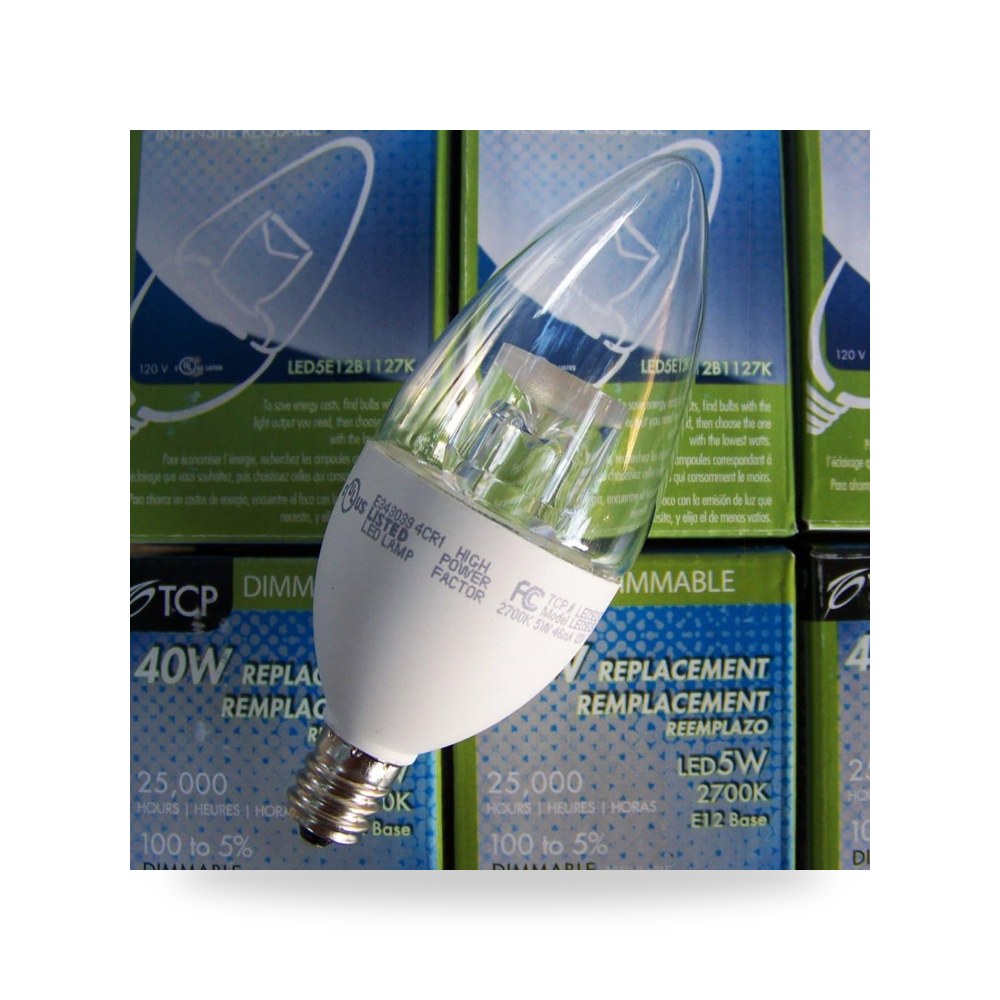 (علبة من 6 قطع) TCP LED5E12B1127K 5 وات LED E12 قاعدة ثريا