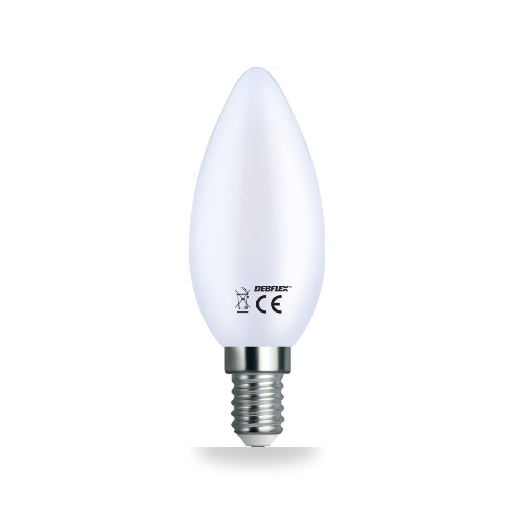 خيط زجاجي LED 600488 من ديفليكس C37 E14 2700 كلفن - 4 واط