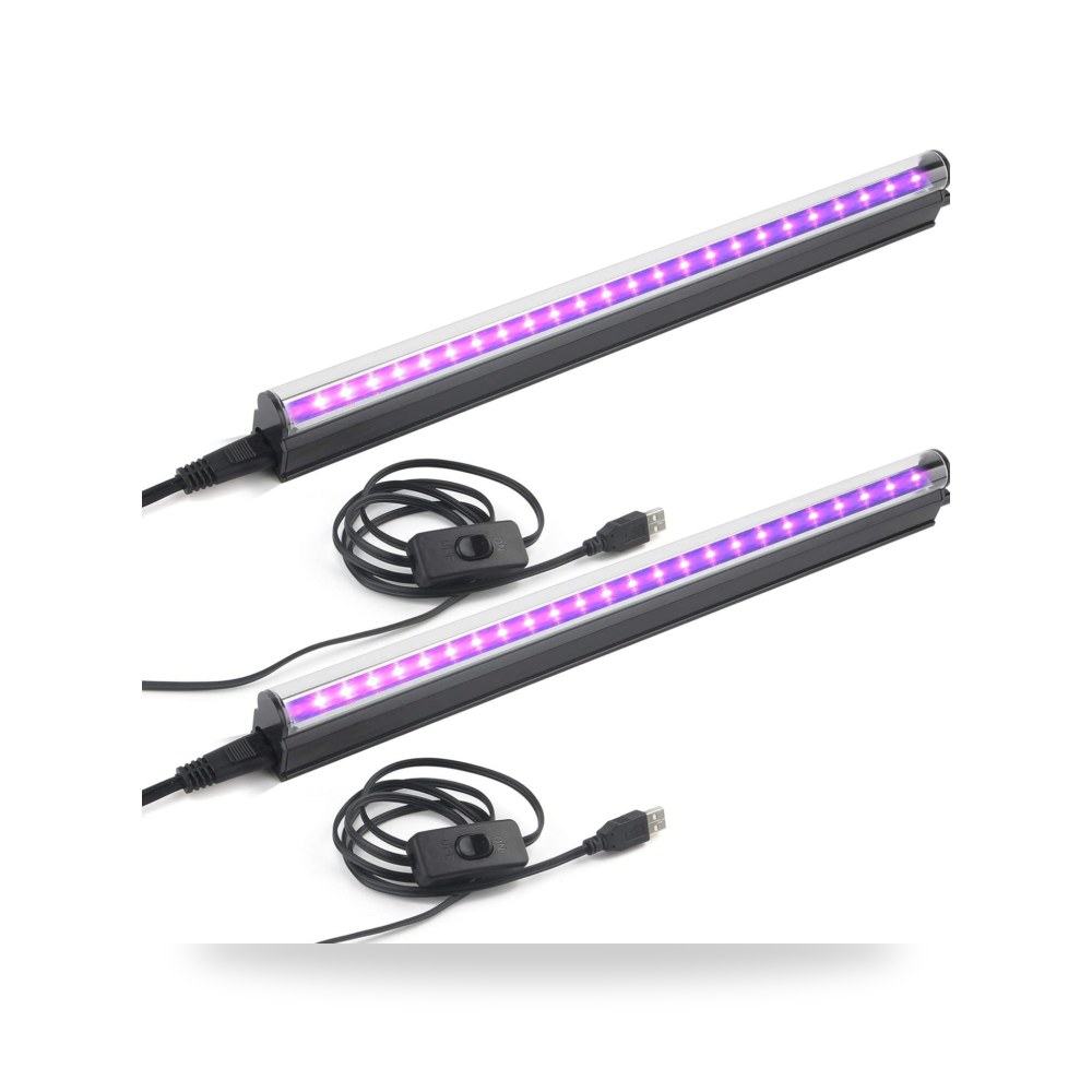 جرينك شريط اضاءة LED اسود 10 واط بطول 1 قدم، انبوب اضاءة قطعتين