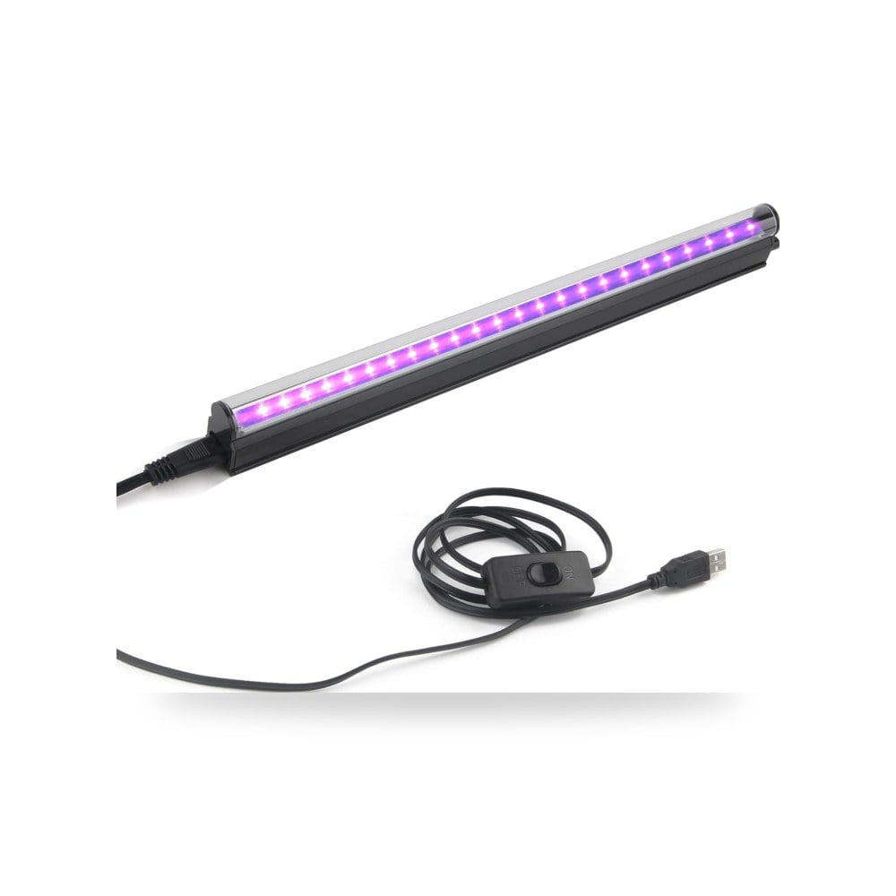 جرينك شريط اضاءة LED اسود 10 واط 1 قدم USB محمول T5 بالاشعة