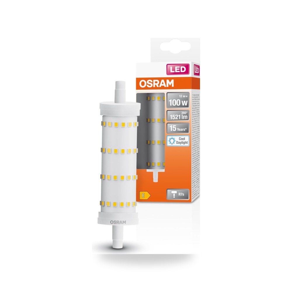 اوسرام خط خاص LED 118 شفاف 100 غير خافت 13 واط - 865 R7S