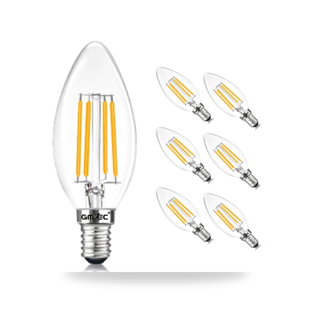 6 عبوات من مصابيح LED E14 4 وات من جي ام اي سي - 4 واط