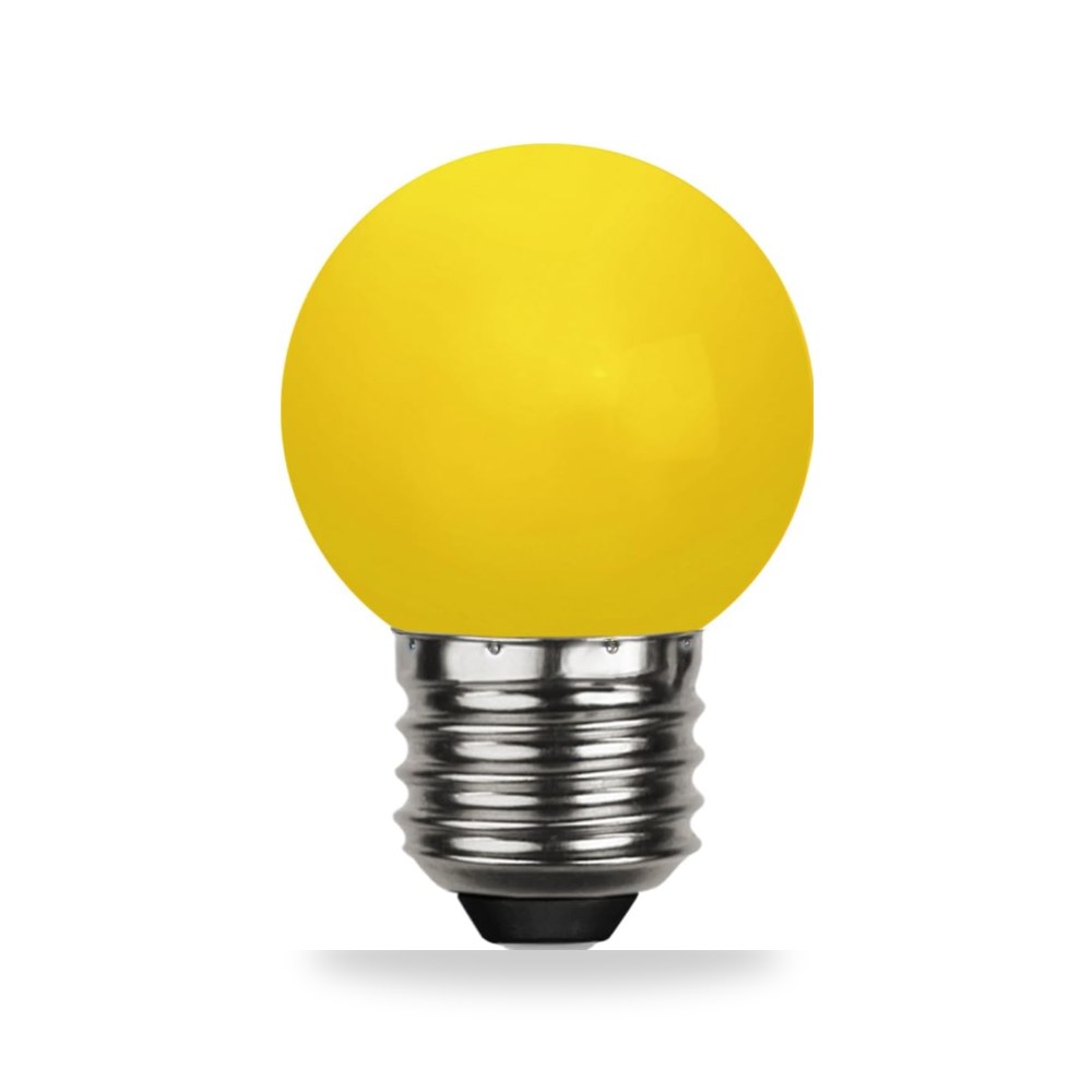 ستار 336-40-1 LED لتزيين الحديقة E 27 بولي كربونات اصفر 4.5