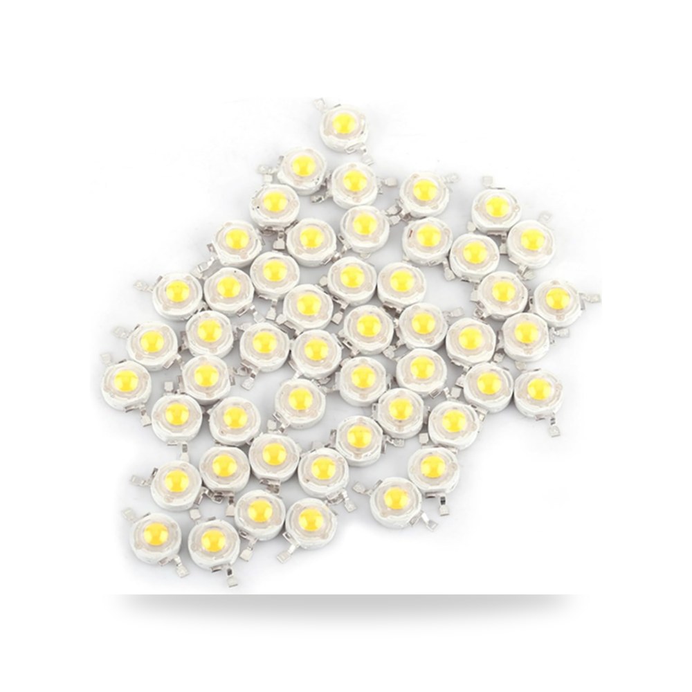 بونبيلا رقاقة خرز اضاءة LED اس ام دي بقدرة 1 واط من 50 قطعة