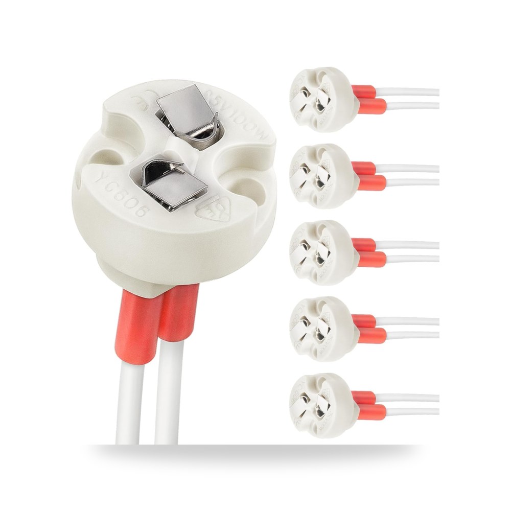 6 عبوات من حامل مصباح MR16 GU5.3 G4، قاعدة ثنائية الدبوس