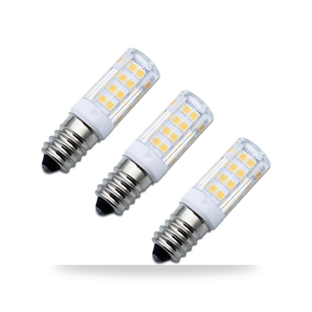 3 عبوات من مصابيح LED E14 للطباخ باضاءة بيضاء دافئة 4 واط