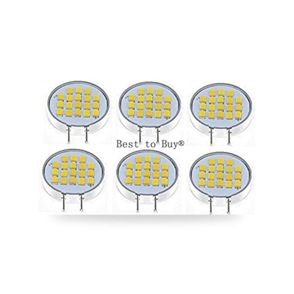 (6 قطع) LED-G8-2.5 واط 110-130 فولت قاعدة G8 بيضاء بيست تو باي