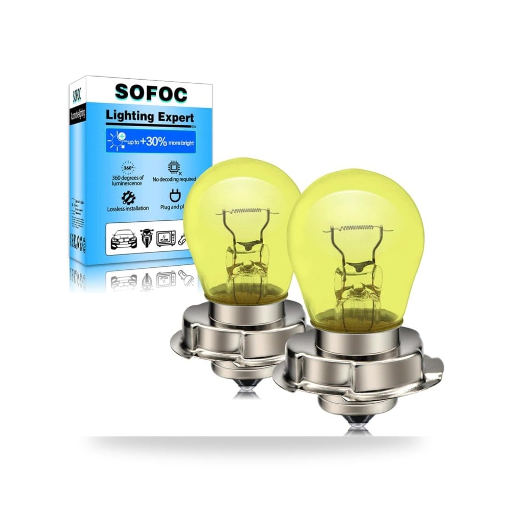12V 15W لمبة هالوجين لمصباح الدراجة النارية SOFOC موديل P26S