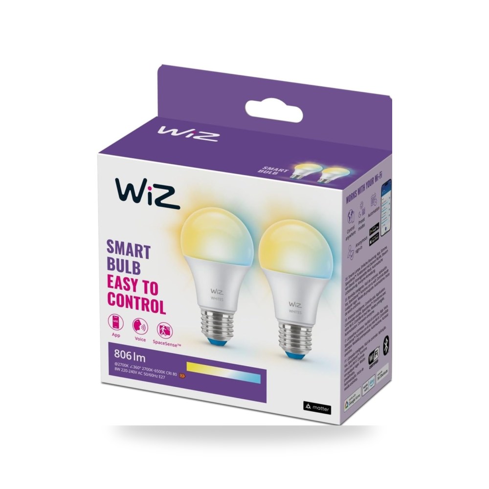 واي فاي بي ال اي 60 واط A60 E27 827-65 TW 2PF - 6