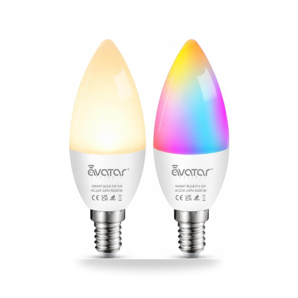 آفاتار كونترولز مصباح LED ذكي E14 بتقنية WiFi C37، مزامنة