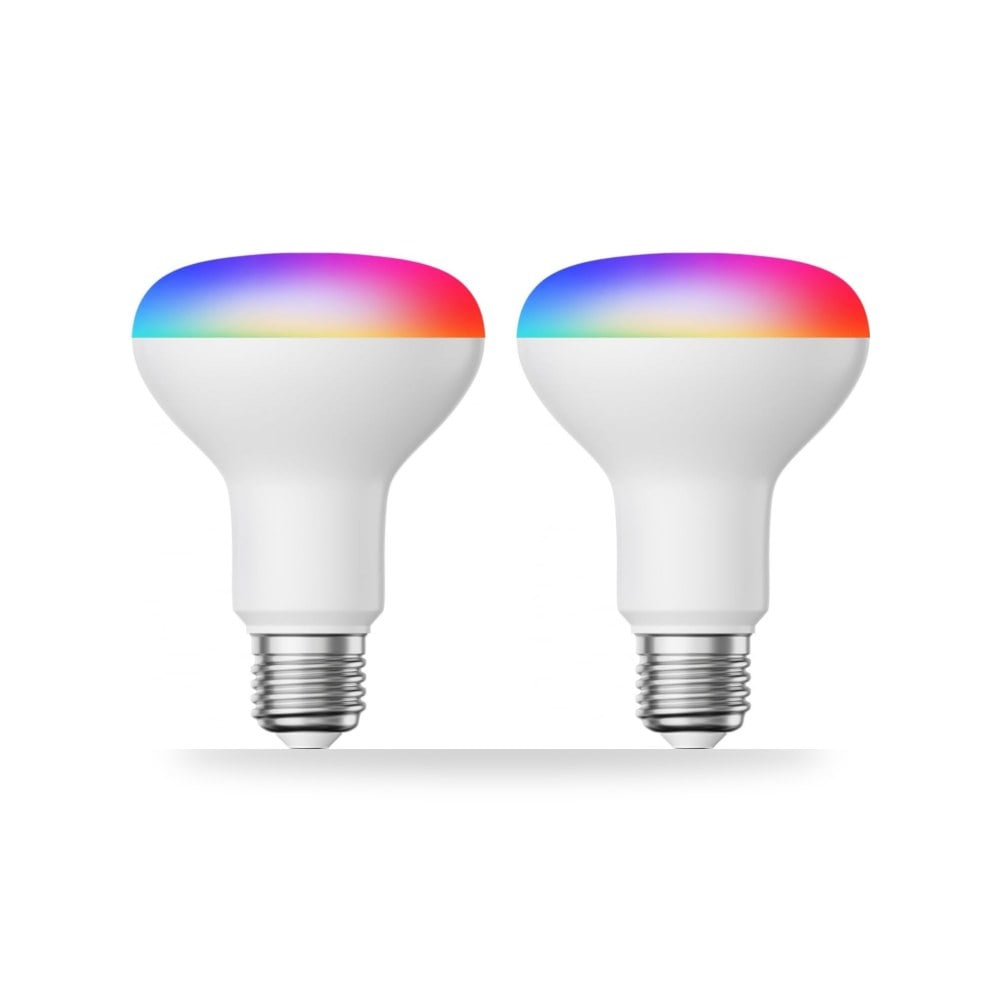RGB LED E27 R80، ابيض دافئ - ابيض بارد (2700-6300 (2 قطعة)