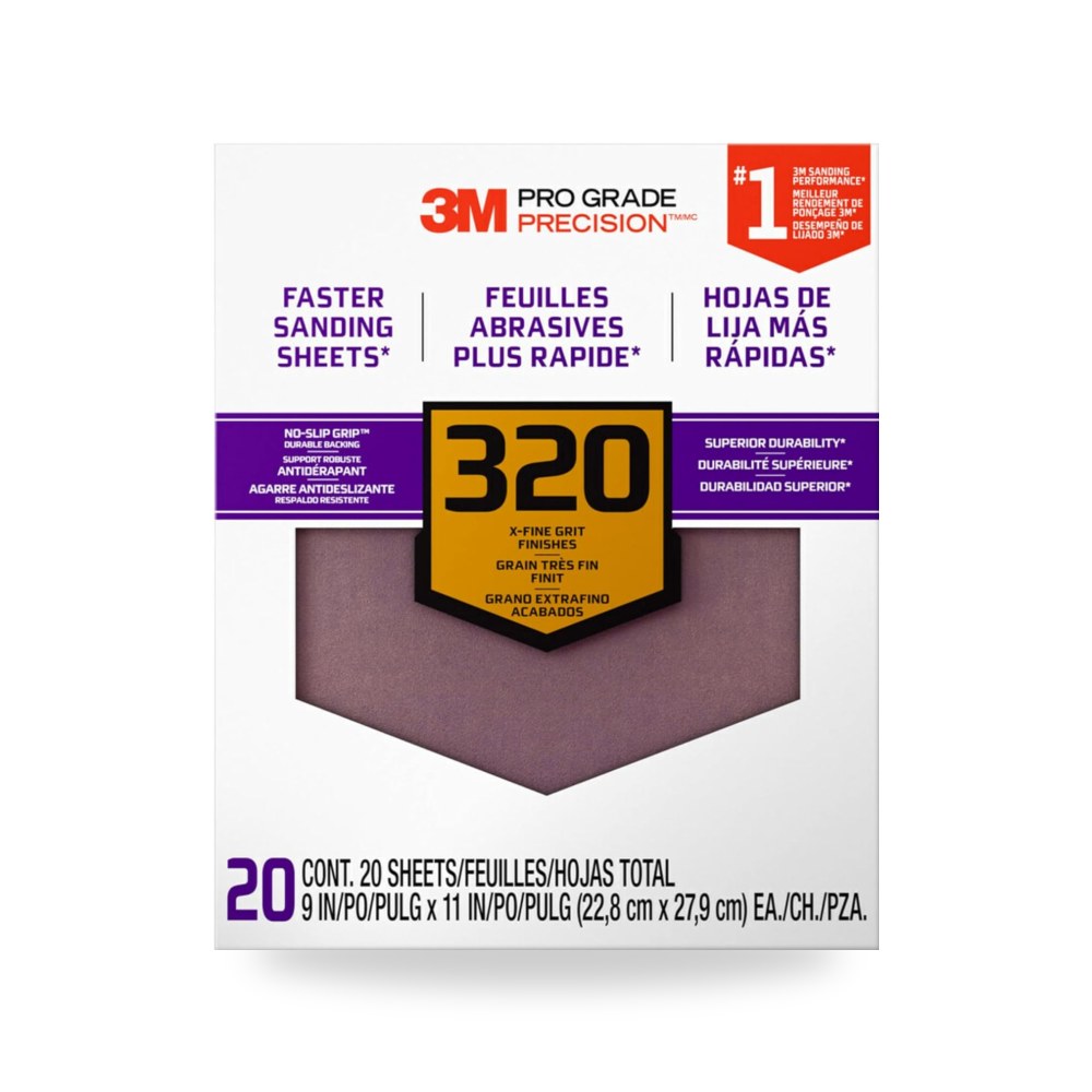 3M ورق صنفرة احترافي بدرجة احترافية 320 حبيبة موديل 26320cp-P