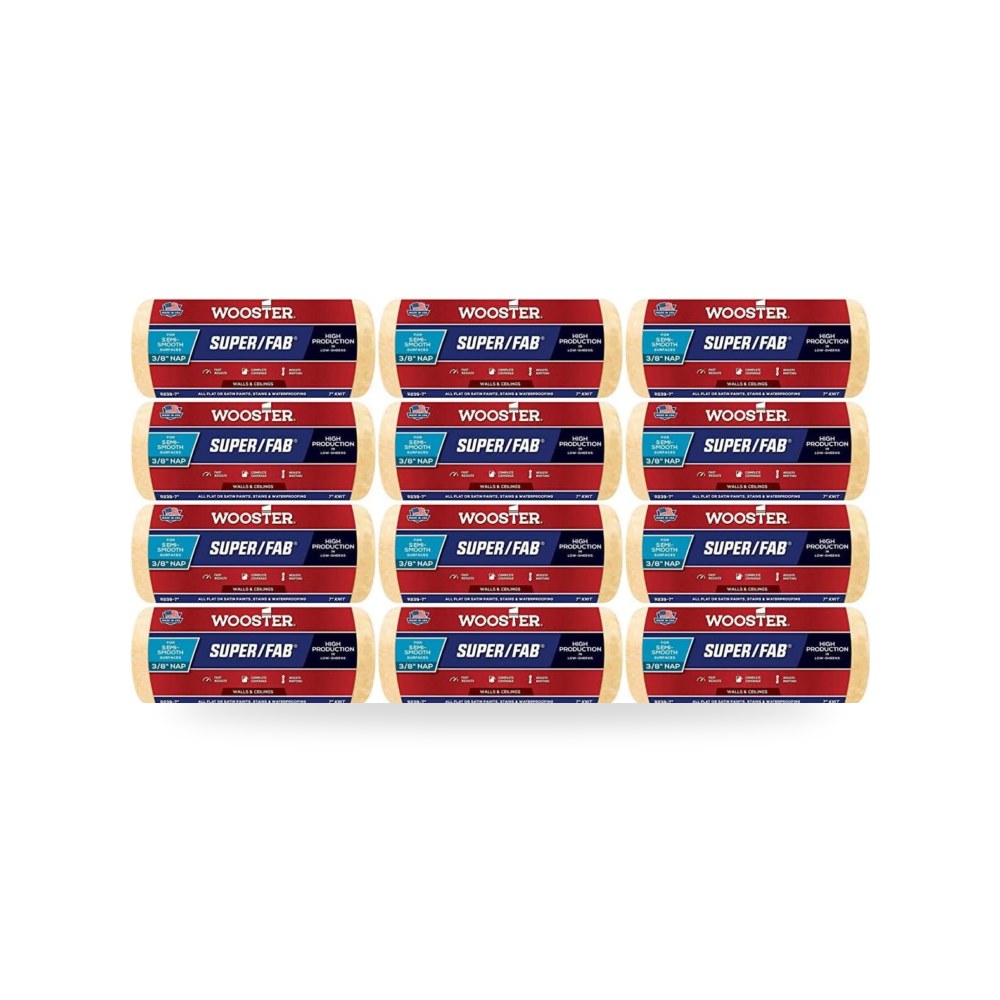 غطاء بكرة طلاء عادي مقاس 17.8 سم عرض × 1 سم من ووستر 12 قطعة