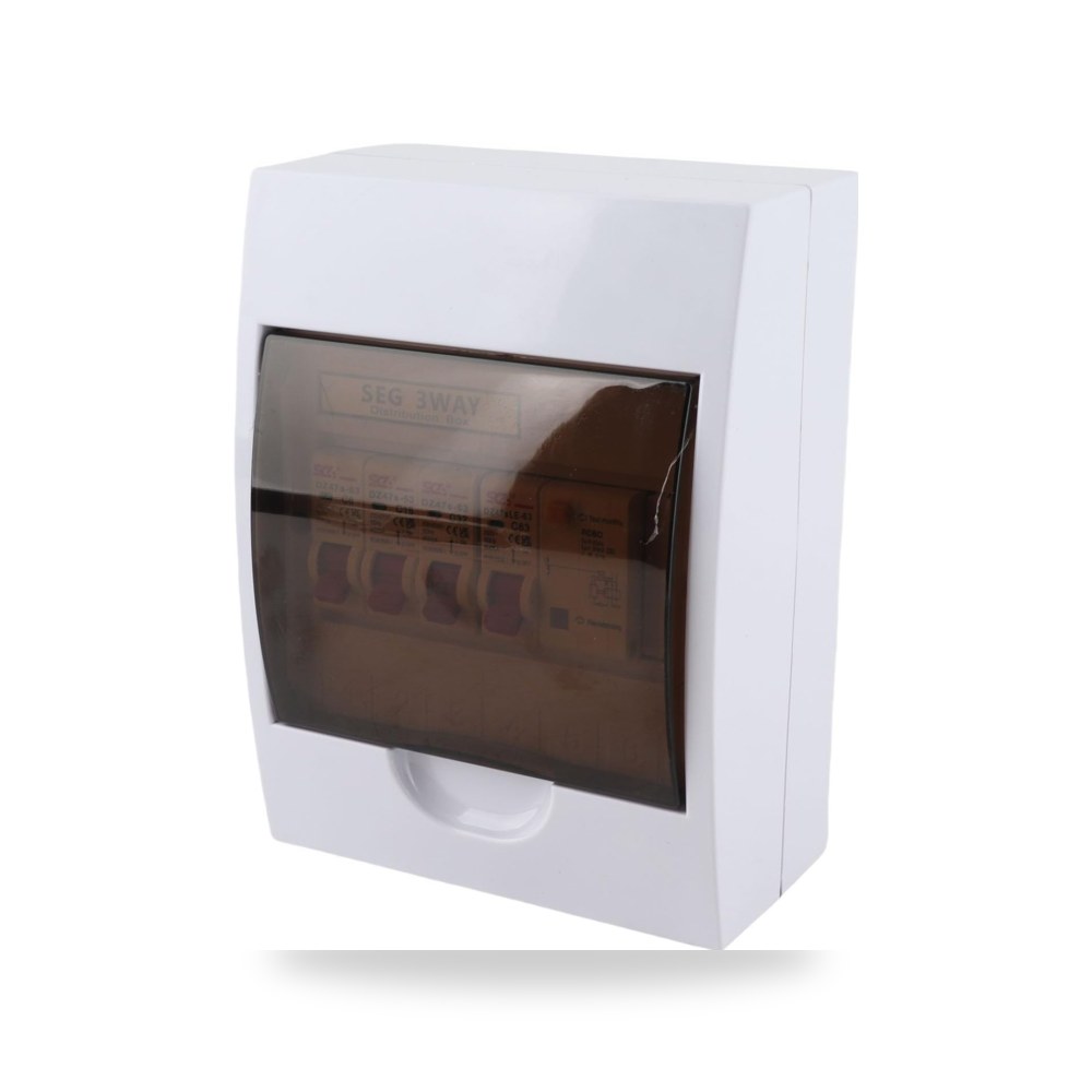 صندوق توزيع من يوسات 63A 30MA RCD 3 MCB ABS مقاوم للاشتعال