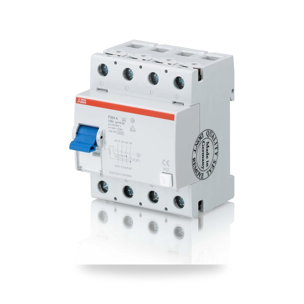 ABB -انتريليك f204b-125 تفاضلي - 0.03 – 4 دبابيس 125 امبير B 300 مللي امبير - لمستلزمات