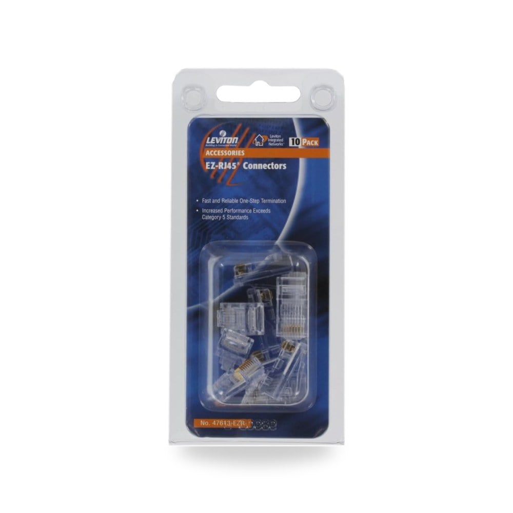 ليفتون قابس كات 5e 47613-EZR EZ-RJ45، عبوة من 10 قطع