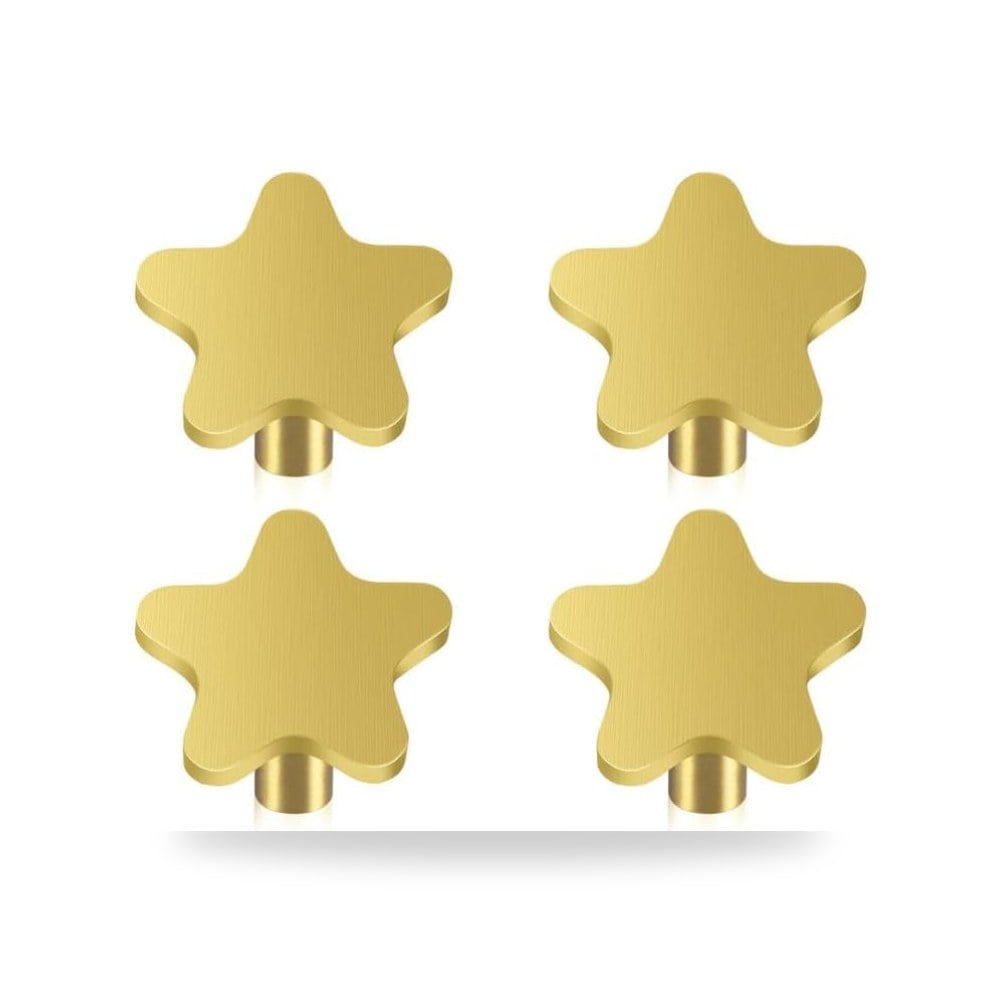 طقم مقابض وأزرار دواليب وخزائن المطبخ العصرية ذهبي مصقول فاخر (Brushed Gold) بوكيلا
