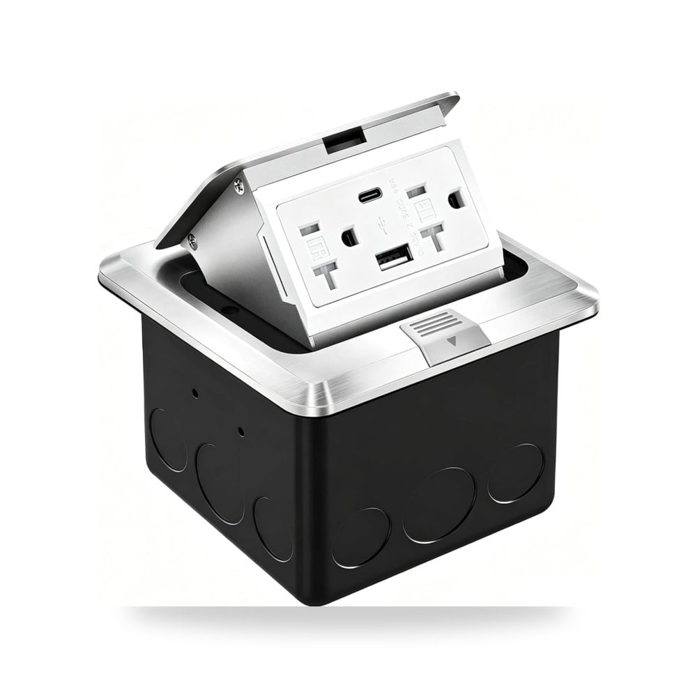 كلينا مجموعة صندوق مخرج ارضي منبثق مع شاحن USB ونوع سي 4.8