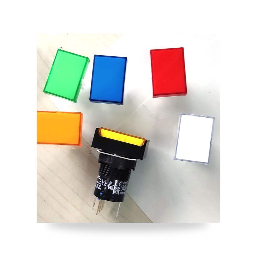 IDEC AL6H M14RC زر ضغط مضيء F16mm مستطيل أحمر
