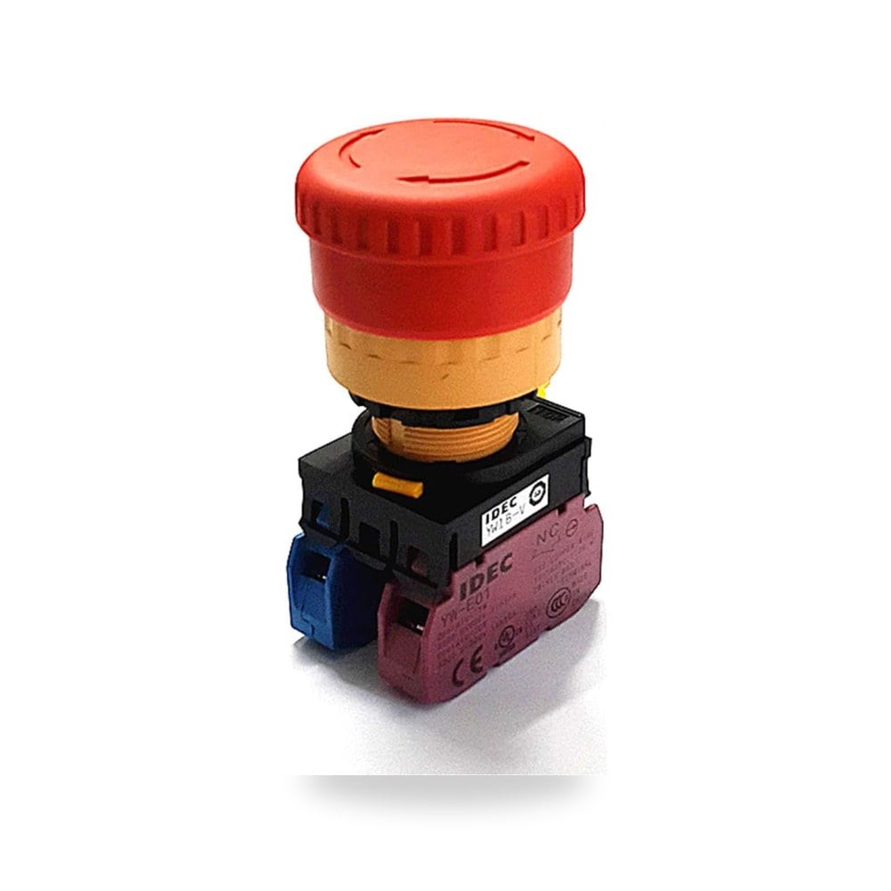 مفتاح زر ايقاف للطوارئ YW1B-V4E11R من ايديك، 22 مم، قطعة