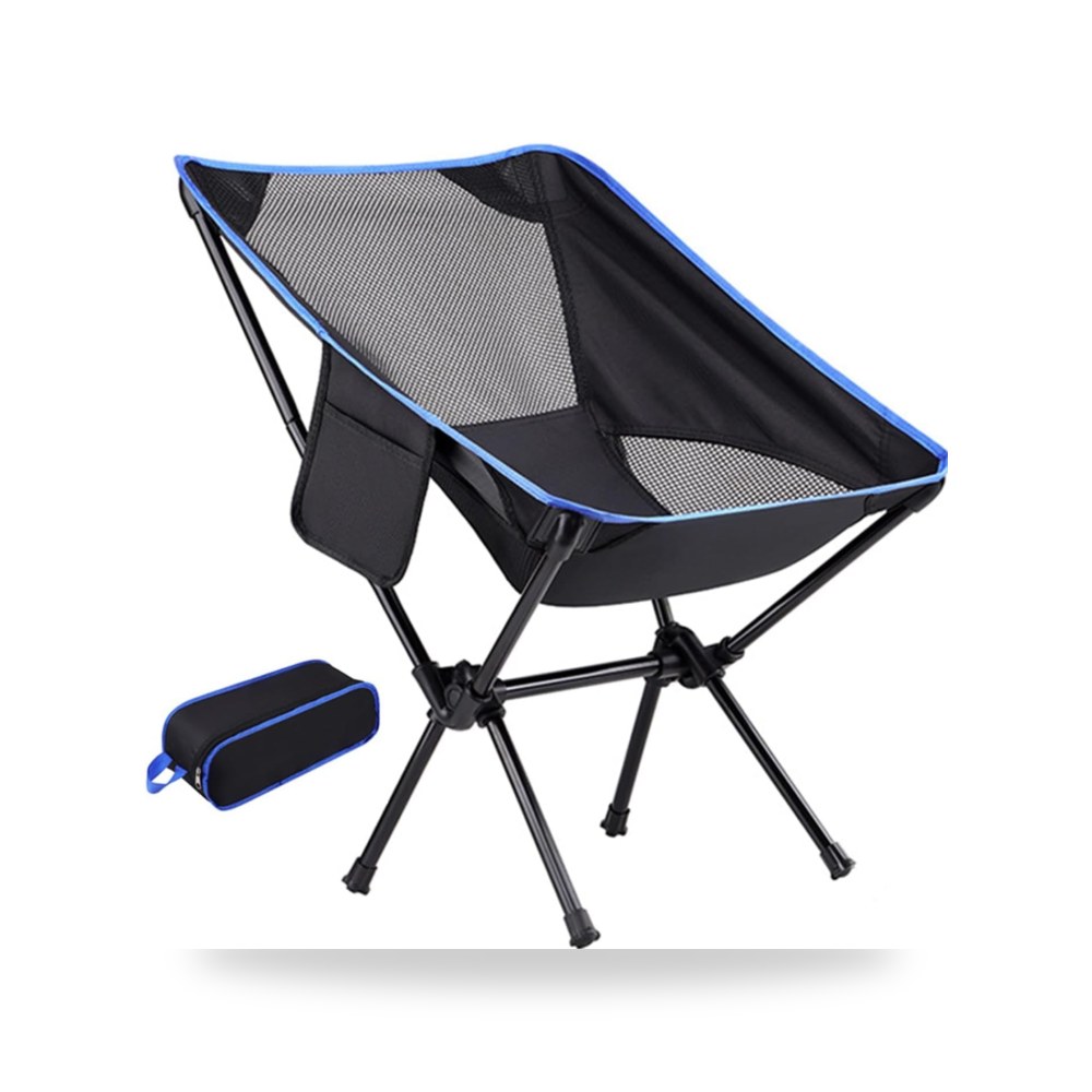 كرسي قابل للطي للبالغين، كرسي تخييم محمول شديد التحمل مع شنطة حمل