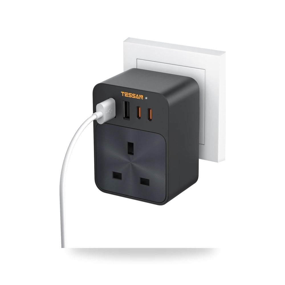 تيسان مقبس تمديد شاحن سريع USB C بقدرة 30 واط، محول متعدد