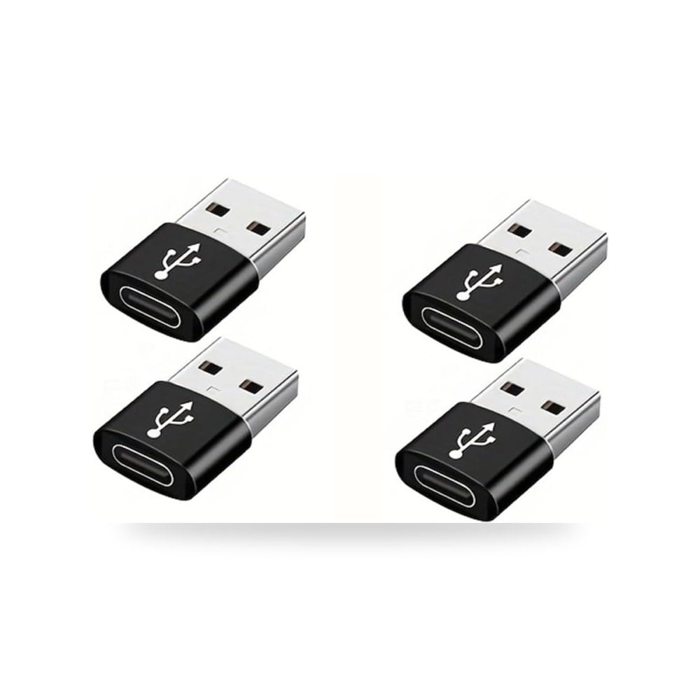 محول USB نوع ايه ذكر الى انثى، اسود، موصل موديل USB-C