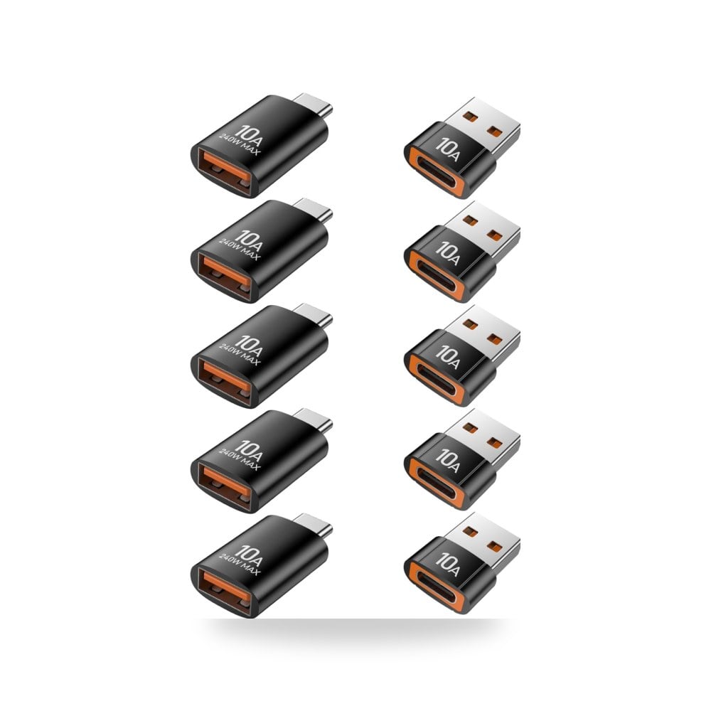 محول USB الى USB C 10 قطع، USB A 3.0 انثى الى