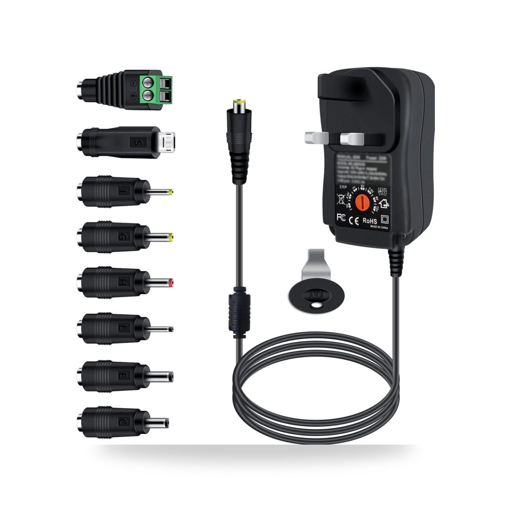 شاحن DC و USB متوافق مع جميع الأجهزة بقوة 30