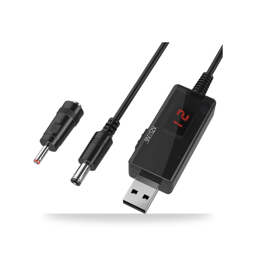 شاحن USB بقوة 9.6 واط مع شاشة LED وخرج جهد