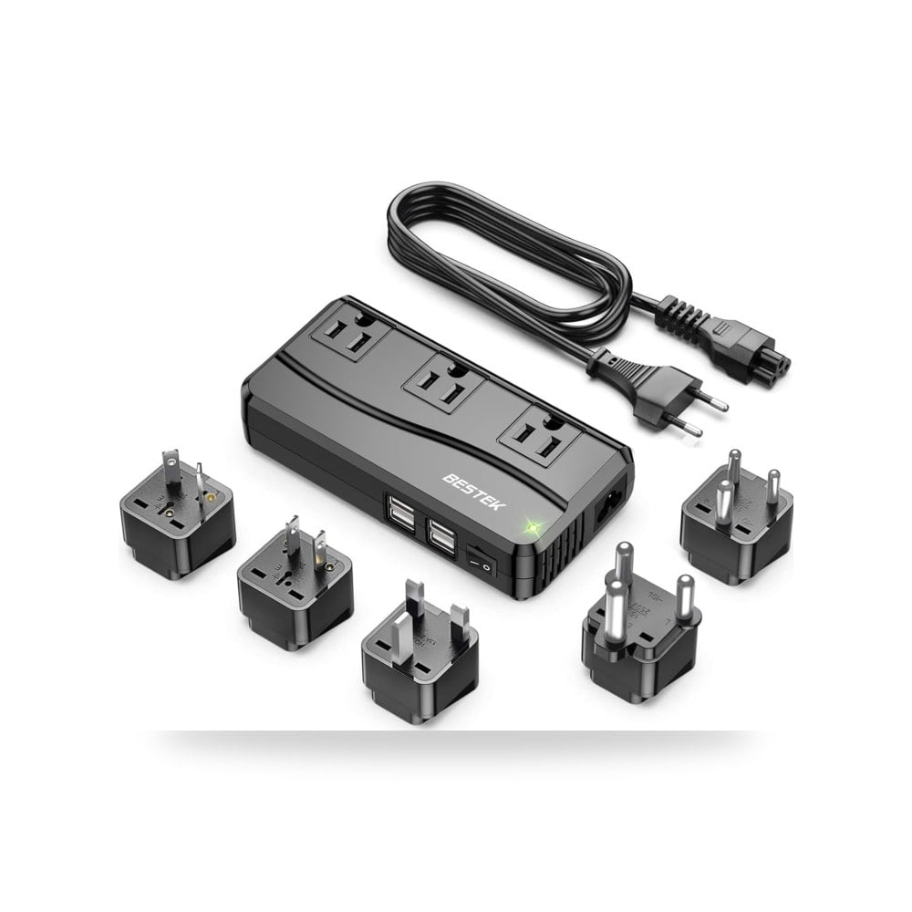 محول بيستيك وصلة طاقة USB للسفر مع محول طاقة