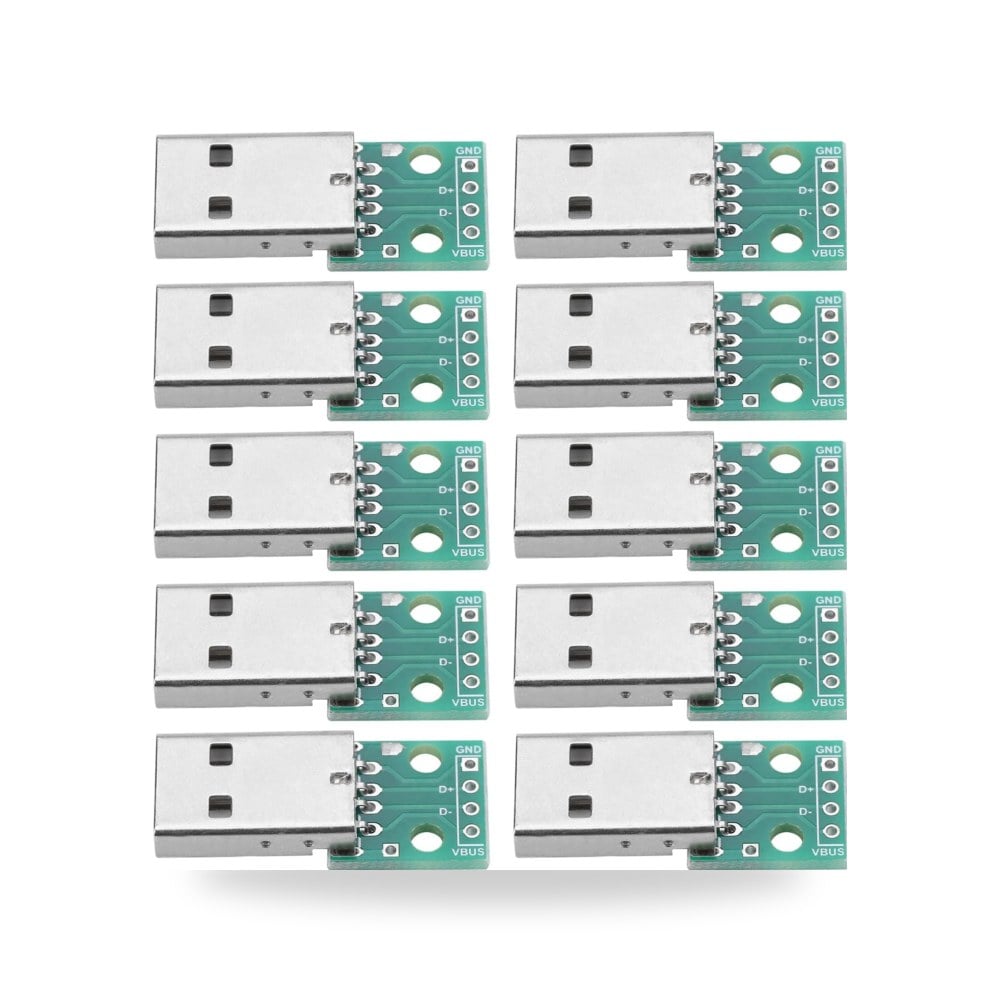 محول توبينسن لوحة محول USB نوع A ذكر DIP 4