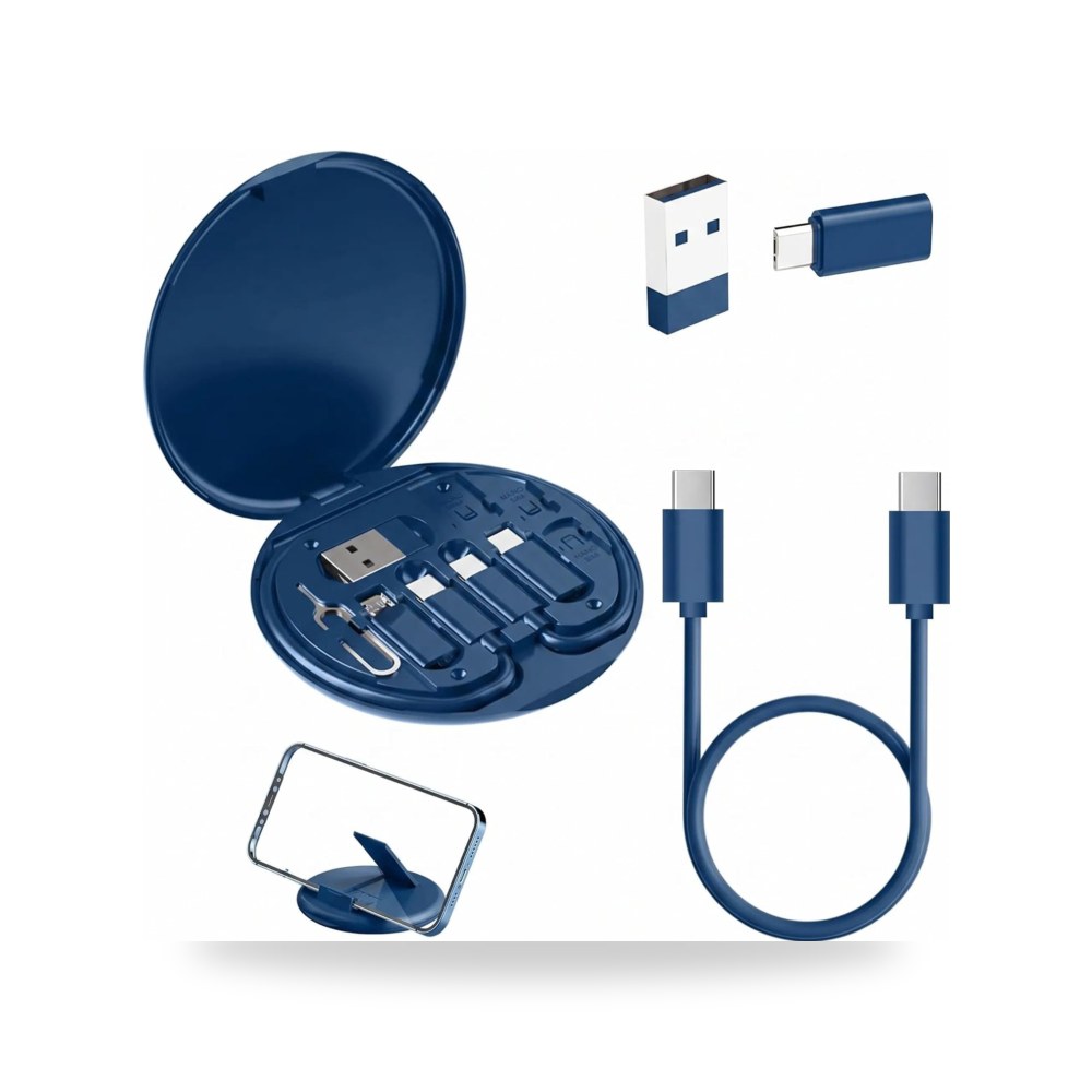 طقم مجموعة محول USB 5 × 1، منظم سلك الشحن، مادة ايه بي اس