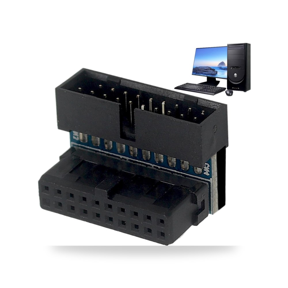 محول USB للوحة الام موصل زاوية قائمة 19 20